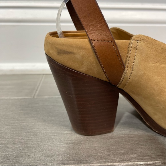 Rag & Bone Kenny Nubuck Ankle Strap Slide Camel 37 7 Boho Western Southwestern - Picture 12 of 16